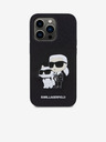 Karl Lagerfeld PU Saffiano Karl and Choupette NFT Заден калъф за iPhone 14 Pro Max Черен Karl Lagerfeld