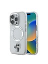 Karl Lagerfeld Karl Lagerfeld IML Karl and Choupette MagSafe Заден калъф за iPhone 16 Pro Max Прозрачен