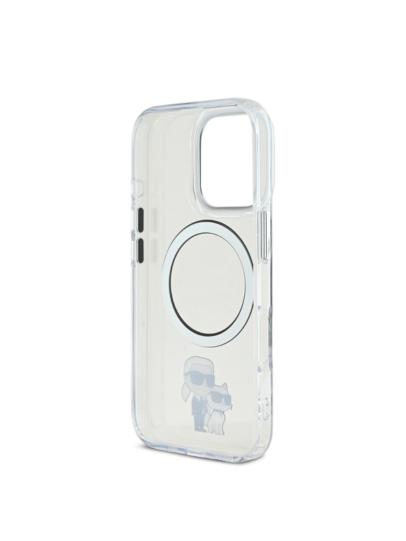 Karl Lagerfeld Karl Lagerfeld IML Karl and Choupette MagSafe Заден калъф за iPhone 16 Pro Max Прозрачен