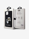 Karl Lagerfeld Karl Lagerfeld 3D Гумен Karl and Choupette Заден Калъф за iPhone 15 Black