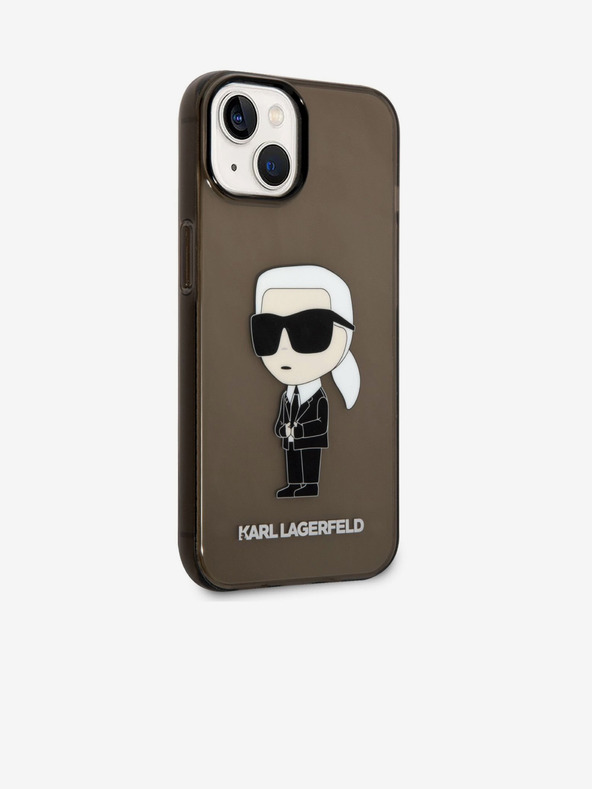 Karl Lagerfeld Karl Lagerfeld IML Иконичен NFT Заден Калъф за iPhone 14 Plus Black