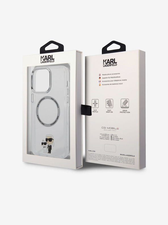 Karl Lagerfeld IML Karl and Choupette NFT MagSafe Заден Калъф за iPhone 13 Pro Max Прозрачен Karl Lagerfeld