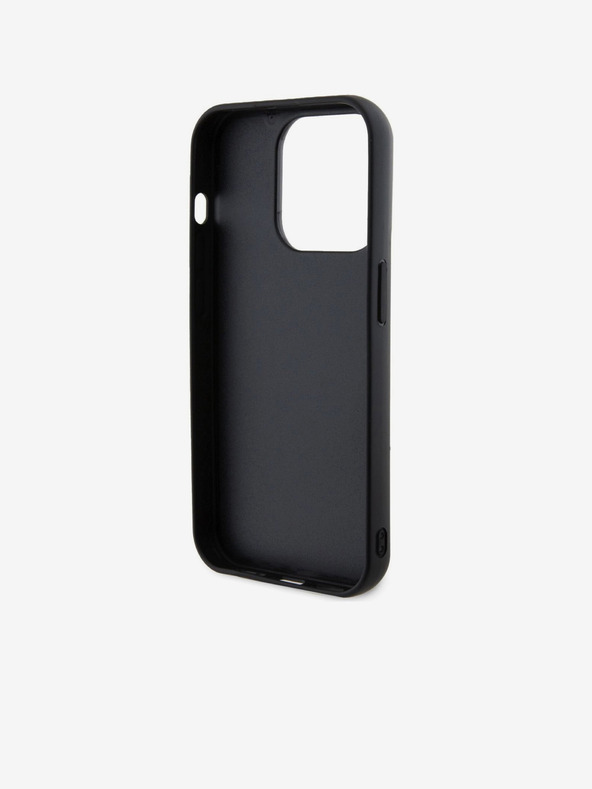 Karl Lagerfeld Karl Lagerfeld 3D Гумен Karl and Choupette Заден Калъф за iPhone 15 Pro Black