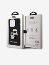 Karl Lagerfeld Karl Lagerfeld 3D Гумен Karl and Choupette Заден Калъф за iPhone 15 Pro Black
