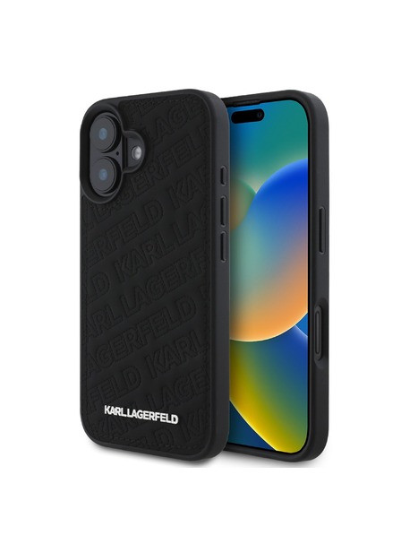 Karl Lagerfeld Karl Lagerfeld PU Стеган Модел Заден Калъф за iPhone 16 Black