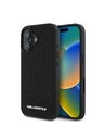 Karl Lagerfeld Karl Lagerfeld PU Стеган Модел Заден Калъф за iPhone 16 Black