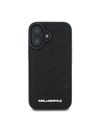 Karl Lagerfeld Karl Lagerfeld PU Стеган Модел Заден Калъф за iPhone 16 Black