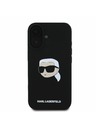 Karl Lagerfeld Karl Lagerfeld Течен Силиконов Karl Head MagSafe Заден Калъф за iPhone 16 Black