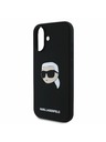 Karl Lagerfeld Karl Lagerfeld Течен Силиконов Karl Head MagSafe Заден Калъф за iPhone 16 Black