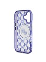 Karl Lagerfeld Karl Lagerfeld IML Монограм K&CH Глави MagSafe Заден Калъф за iPhone 16 Лилав