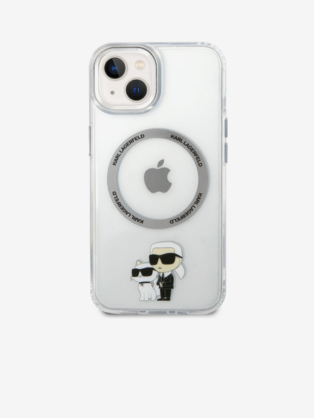 Karl Lagerfeld Karl Lagerfeld IML Karl and Choupette NFT MagSafe Заден Калъф за iPhone 13 Прозрачен