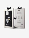 Karl Lagerfeld 3D Гумен Заден Калъф за iPhone 15 Pro Max Black Karl Lagerfeld