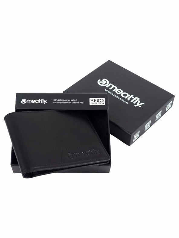 Meatfly Meatfly кожен портфейл Eliot Premium Black | Черен | Размер