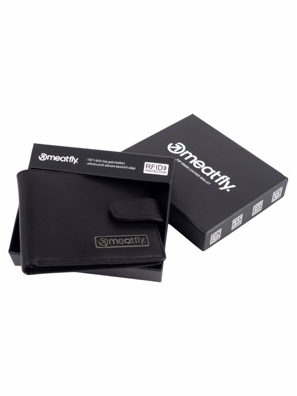Meatfly Meatfly кожен портфейл Nathan Premium Black | Черен | Размер