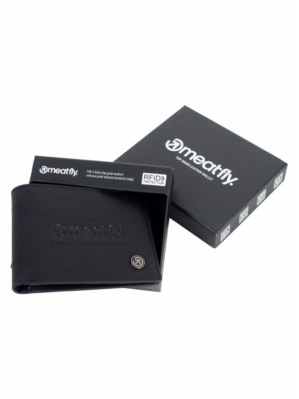 Meatfly Meatfly кожен портфейл Zac Premium Black | Черен | Размер