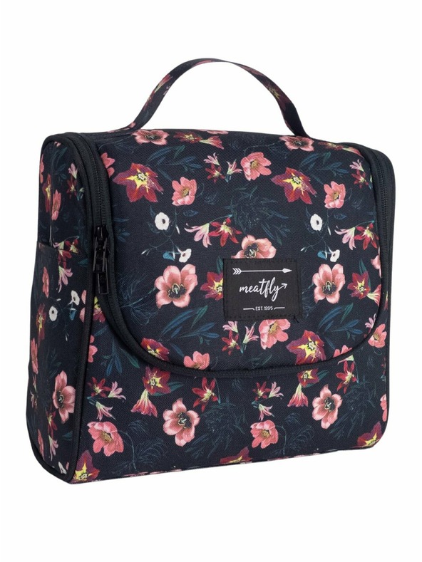 Meatfly Meatfly тоалетна чанта Cara Hibiscus | Черна | Размер
