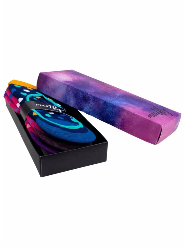 Meatfly Meatfly ниски чорапи Gift Pack Navy / Fuchsia | Лилав | Размер