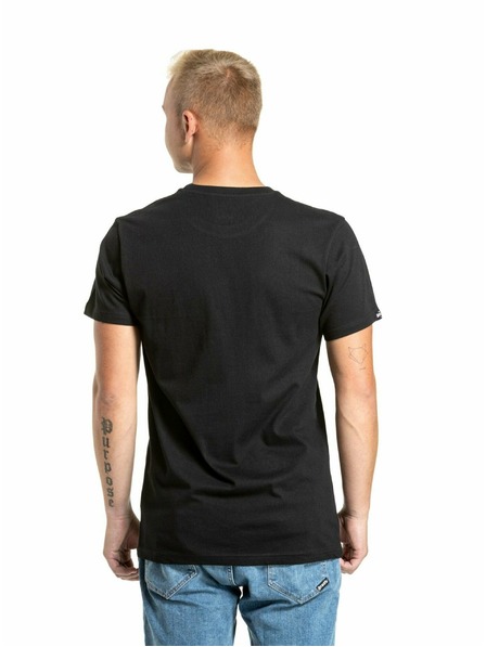 Meatfly Meatfly мъжка тениска Striped Logo Black | Черна | Размер S | 100% памук