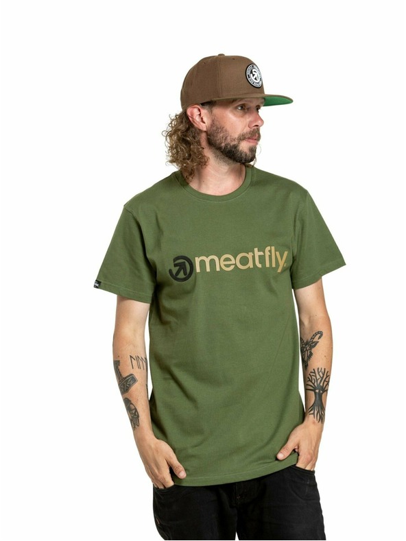 Meatfly Meatfly мъжка тениска Joe Olive | Зелена | Размер S | 100% памук