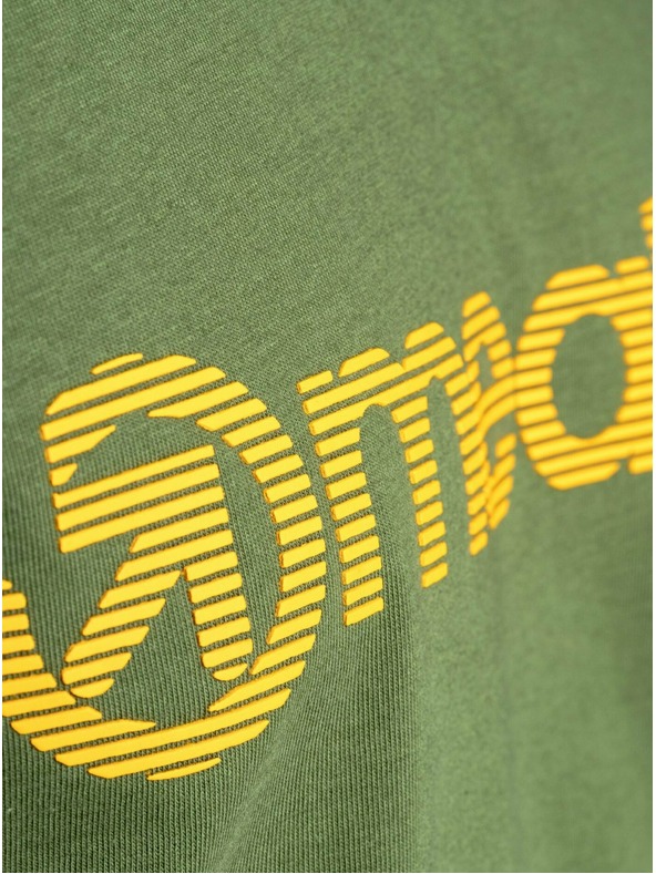 Meatfly Meatfly мъжка тениска Striped Logo Olive | Зелена | Размер S | 100% памук