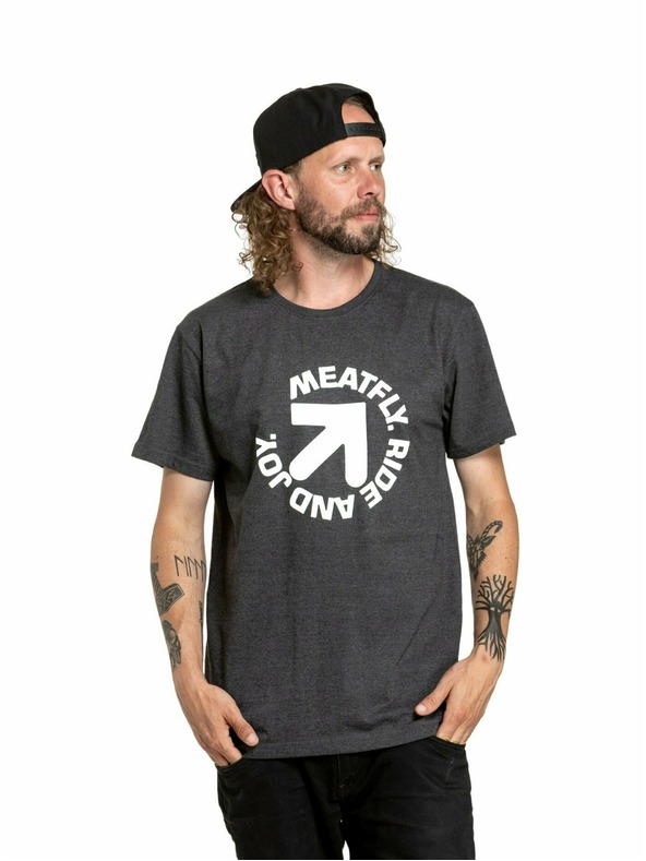 Meatfly Meatfly мъжка тениска Arrow Charcoal Heather | Сива | Размер