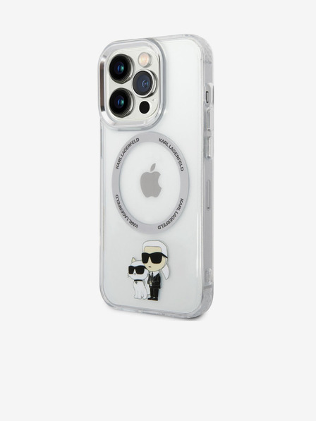 Karl Lagerfeld Karl Lagerfeld IML Karl and Choupette NFT MagSafe Заден Калъф за iPhone 14 Pro Max Прозрачен