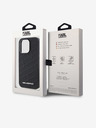 Karl Lagerfeld PU Стеган Десен Заден Калъф за iPhone 15 Pro Max Черен Karl Lagerfeld