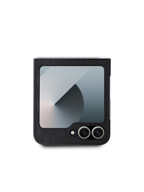 Karl Lagerfeld Karl Lagerfeld PU Сафиано Монограм Karl Head Заден Калъф за Samsung Galaxy Z Flip 6 Черен