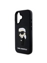 Karl Lagerfeld Karl Lagerfeld 3D Гумен Иконик Заден Калъф за iPhone 16 Черен