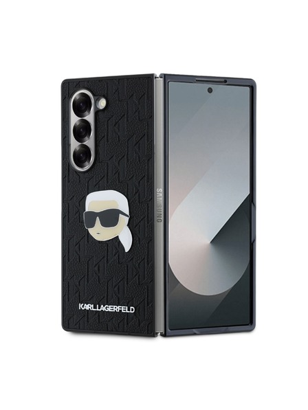 Karl Lagerfeld Karl Lagerfeld PU Сафиано Монограм Karl Head Заден Калъф за Samsung Galaxy Z Fold 6 Черен