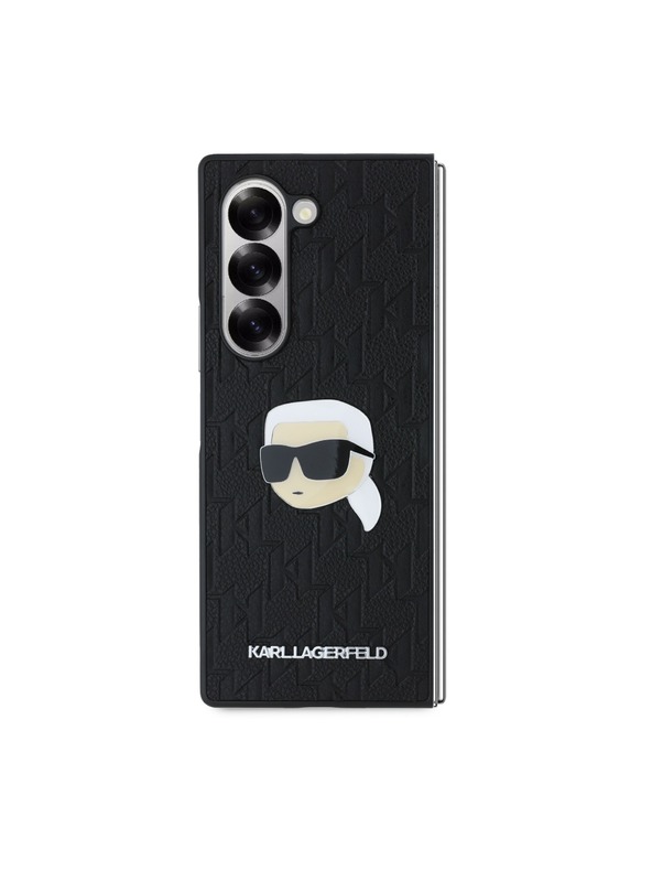 Karl Lagerfeld Karl Lagerfeld PU Сафиано Монограм Karl Head Заден Калъф за Samsung Galaxy Z Fold 6 Черен