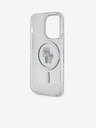Karl Lagerfeld Karl Lagerfeld IML Брокат Karl and Choupette MagSafe Заден Калъф за iPhone 15 Pro Прозрачен