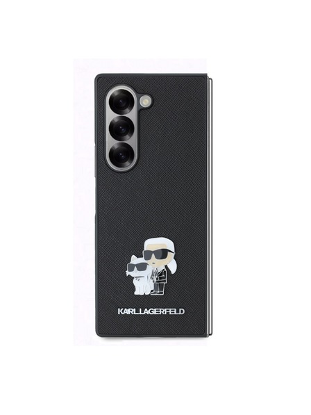 Karl Lagerfeld Karl Lagerfeld PU Saffiano Karl and Choupette Заден Калъф за Samsung Galaxy Z Fold 6 Черен