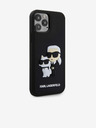 Karl Lagerfeld 3D Гумен Karl and Choupette Заден Калъф за iPhone 12/12 Pro Черен Karl Lagerfeld