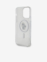 Karl Lagerfeld Karl Lagerfeld IML Блестящ Karl and Choupette MagSafe Заден Калъф за iPhone 15 Pro Max Прозрачен