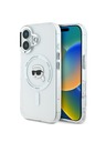 Karl Lagerfeld Karl Lagerfeld IML Karl Head Метален Рамка MagSafe Заден Калъф за iPhone 16 Прозрачен