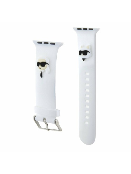 Karl Lagerfeld Karl Lagerfeld Karl and Choupette Глава NFT Каишка за Apple Watch 38/40/41 Бяла
