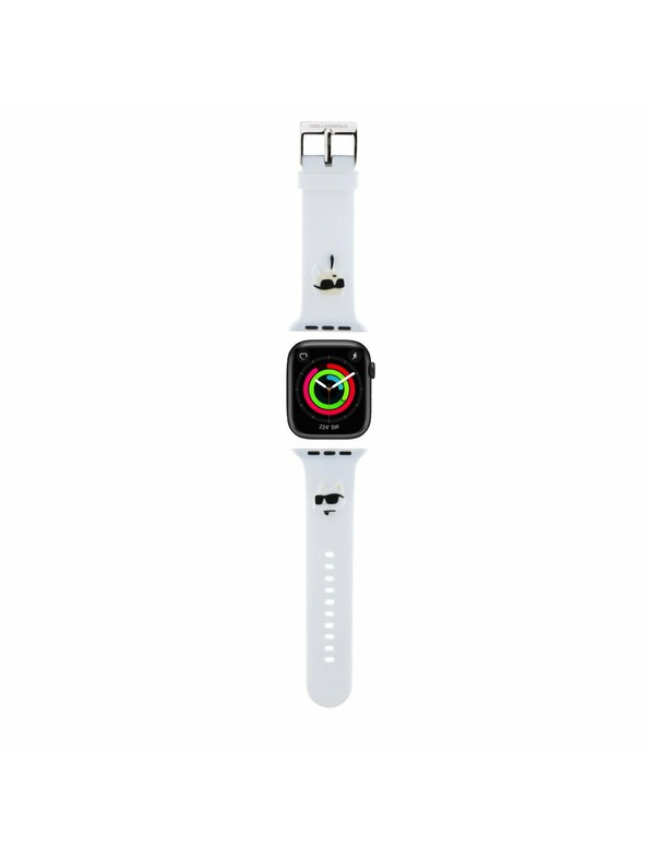 Karl Lagerfeld Karl Lagerfeld Karl and Choupette Глава NFT Каишка за Apple Watch 38/40/41 Бяла
