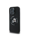Karl Lagerfeld Karl Lagerfeld Течен Силиконов K&CH Глави MagSafe Заден Калъф за iPhone 16 Pro Max Черен