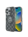 Karl Lagerfeld Karl Lagerfeld IML Монограм K&CH Глави MagSafe Заден Калъф за iPhone 16 Pro Max Черен
