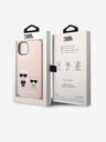 Karl Lagerfeld Karl Lagerfeld MagSafe Съвместим Калъф Течен Силикон Karl and Choupette за iPhone 14 Plus Розов