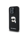 Karl Lagerfeld Karl Lagerfeld Течен Силиконов Karl Head MagSafe Заден Калъф за iPhone 16 Pro Max Черен