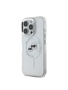Karl Lagerfeld Karl Lagerfeld IML K&CH Глави Метален Рамка MagSafe Заден Калъф за iPhone 16 Pro Max Прозрачен