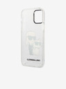 Karl Lagerfeld Karl Lagerfeld IML Блестящ Karl and Choupette NFT Заден Калъф за iPhone 12/12 Pro Прозрачен