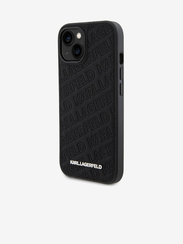 Karl Lagerfeld PU Quilted Pattern Заден Калъф за iPhone 15 Black Karl Lagerfeld