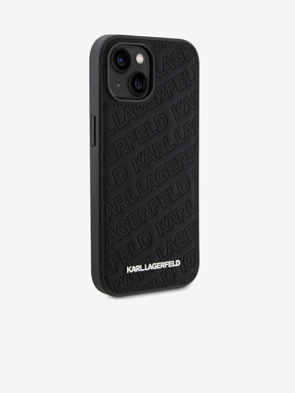 Karl Lagerfeld PU Quilted Pattern Заден Калъф за iPhone 15 Black Karl Lagerfeld