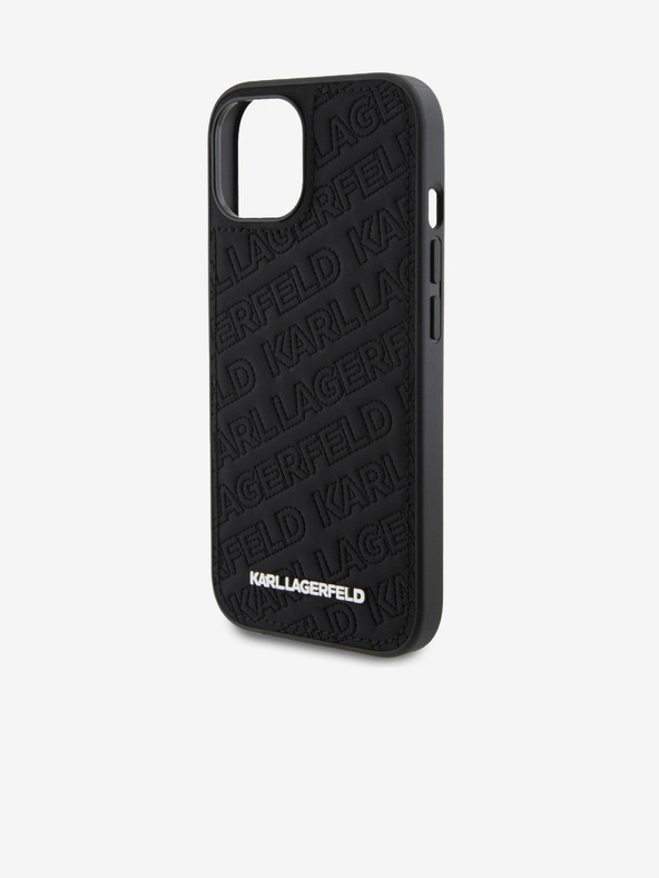 Karl Lagerfeld PU Quilted Pattern Заден Калъф за iPhone 15 Black Karl Lagerfeld