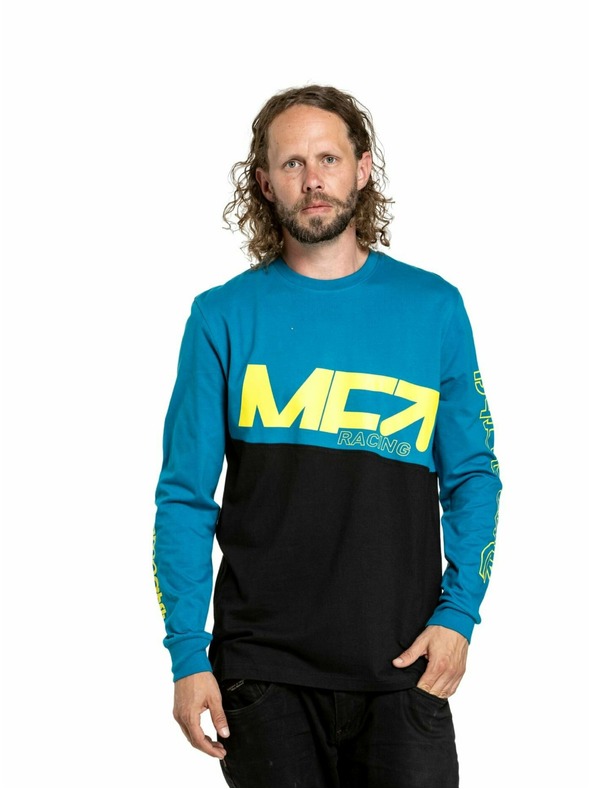 Meatfly Meatfly мъжка тениска с дълъг ръкав Judgement Funky Blue Racing | Синьо | Размер
