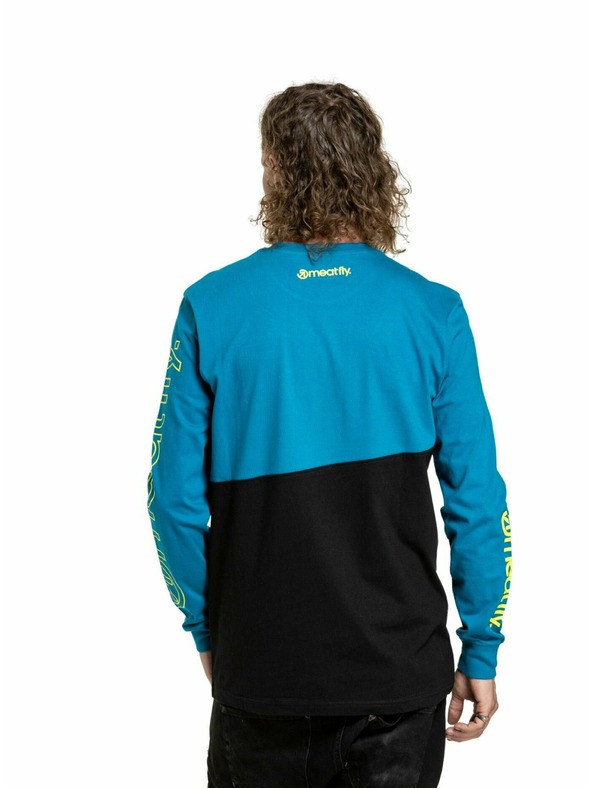 Meatfly Meatfly мъжка тениска с дълъг ръкав Judgement Funky Blue Racing | Синьо | Размер