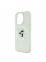 Karl Lagerfeld Karl Lagerfeld IML Блестящ Karl and Choupette MagSafe Заден Калъф за iPhone 16 Pro Max Прозрачен